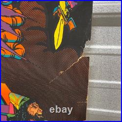 Vintage The Third Eye TOWER OF BABEL Blacklight Poster Book of Genesis 1971