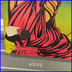 Vintage The Third Eye TOWER OF BABEL Blacklight Poster Book of Genesis 1971