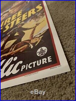 Vintage Three Texas Steers Western Movie 1937 Poster John Wayne 1930s Vtg