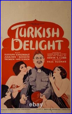 Vintage Turkish Delight Movie Poster 1920s DeMille Schildkraut 21.5x14