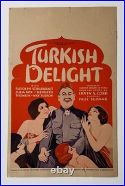 Vintage Turkish Delight Movie Poster 1920s DeMille Schildkraut 21.5x14