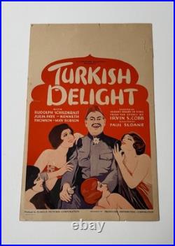 Vintage Turkish Delight Movie Poster 1920s DeMille Schildkraut 21.5x14