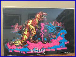 Vintage Tyrannosaurus REX 1971 Black light Poster 2853