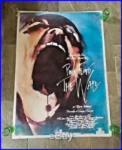 Vintage VTG Original Pink Floyd The Wall Huge Movie Promo Subway Poster 38x54