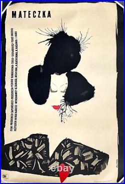 Vintage Waldemar Swierzy Polish Film Poster MATECZKA (OKAASAN / MOTHER) 1957 VGC