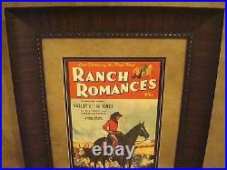 Vintage Western Movie Poster Framed Ranch Romances April 5, 1946