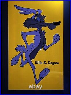 Vintage Wile E Coyote original blacklight Looney Tunes poster Framed 24x36