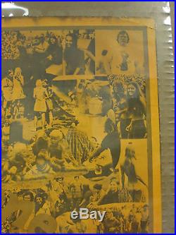 Vintage Woodstock Hippy Peace poster 6273