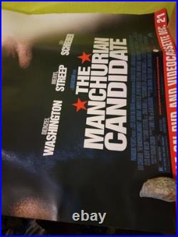 Vintage Y2K Movie Theater Poster Original 27x40 Manchurian Candidate Denzel