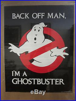 Vintage back off I'm a Ghostbusters movie 1984 poster 4536