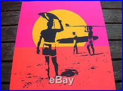 Vintage endless summer surf movie poster surfboard 1965 silk screened 50 years