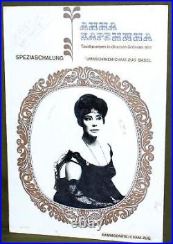 Vintage gouache/collage poster for Anna Karenina movie announcement