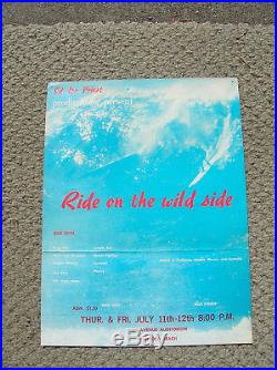 Vintage greg noll ride on the wide side surf movie poster surfboard surfing 60s