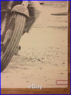 Vintage motorcycle movie memorabilia poster Steve Mcqueen Great Escape 1960's