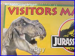 Vintage movie poster original Visitors guide to Jurassic park 1993 5476