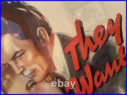 Vintage movie posters 27x40 1937, They Wanted To Marry