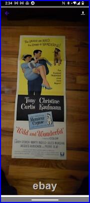 Vintage movie posters original large TONY CURTIS WILD & WONDERFUL 1950S. RARE