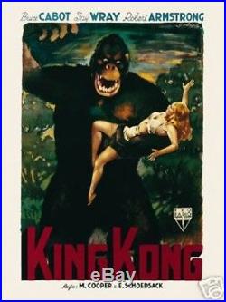 Vintage original king kong movie fine art print collectable poster picture 60x80
