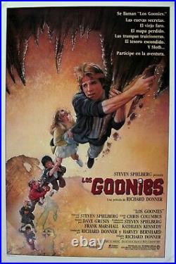 Vintage, original movie poster, 1985 Los Goonies (The Goonies), Spanish, rolled