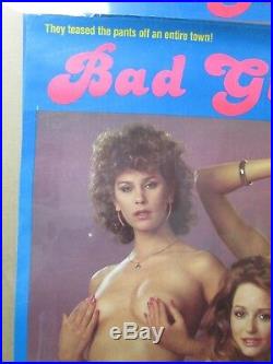 Vintage porn movie advertisement 1978 poster hot girls car garage man cave 12549