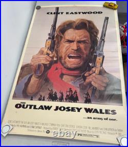 Vintage poster outlaw josey wales Clint Eastwood Poster Pros movie Promo 1976