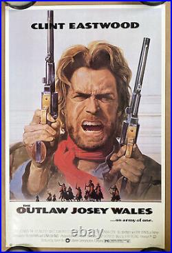 Vintage poster outlaw josey wales Clint Eastwood Poster Pros movie Promo 1976