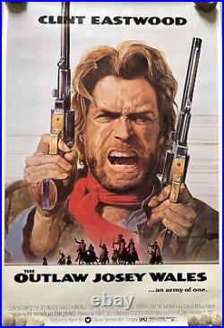 Vintage poster outlaw josey wales Clint Eastwood Poster Pros movie Promo 1976