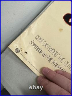 Vintage poster outlaw josey wales Clint Eastwood Poster Pros movie Promo 1976