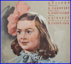 Vintage print poster for short film portrait of little girl