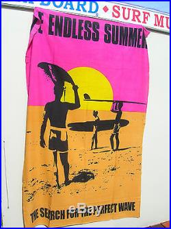 Vintage style super Huge endless summer surf movie poster banner surfboard WOW