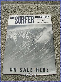 Vintage surfing surf movie poster surfboard surfer magazine vol 2 # 1 severson