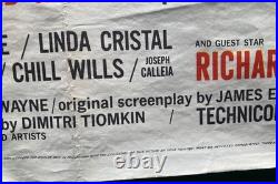 Vintageoriginal1960the Alamomovie Poster27 X 41john Waynerichard Widmark