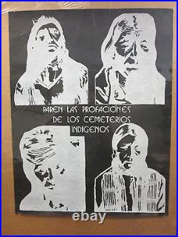 Violence protest poster Indigenous cementery Indian 10904
