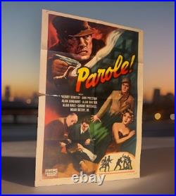 Vtg 1936 Parole! Movie Poster 27x41 Ultra Rare Action Drama Suspense 30's