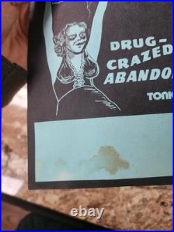 Vtg 1960s/70s Reefer Madness Movie Poster College Campus Rare