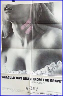 Vtg 1969 Dracula Has Risen From The Grave Us Orig 1sh 27x41 Movie Poster