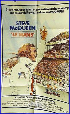 Vtg 1971 Le Mans Us Orig 1sh 27x41 Movie Poster Lee H Katzin, Steve Mcqueen