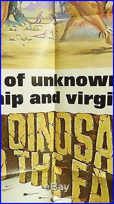 Vtg 1971 When Dinosaurs Ruled The Earth Us Orig 1sh 27x41 Film Poster V Guest