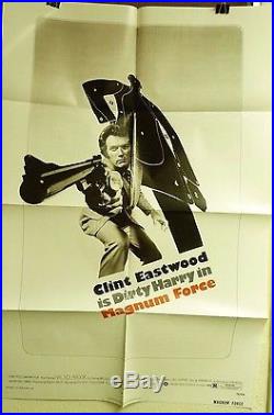 Vtg 1973 Magnum Force Us Orig 1sh 27x41 Film Poster Clint Eastwood Ted Post