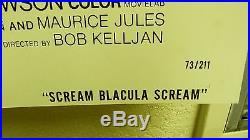 Vtg 1973 Scream Blackula Scream Us Orig 1sh 27x41 Film Poster Kelljan Marshall