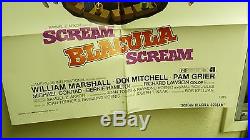 Vtg 1973 Scream Blackula Scream Us Orig 1sh 27x41 Film Poster Kelljan Marshall