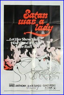 Vtg 1975 SATAN WAS A LADY (Doris Wishman) Sexploitation One Sheet Movie Poster