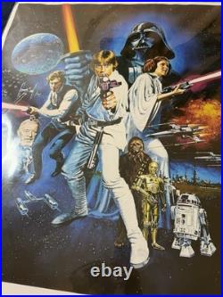 Vtg 1977/1998 Authentic Star Wars Re Print Movie Poster New (See Photos)