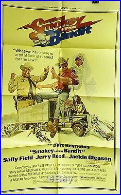 Vtg 1977 Smokey & The Bandit Us Original 1sh 27x41 Film Poster Reynolds, Field