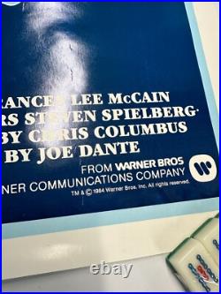 Vtg 1984 GREMLINS ORIGINAL GLOSSY MOVIE POSTER 27x41 WARNER BROTHERS Spielberg