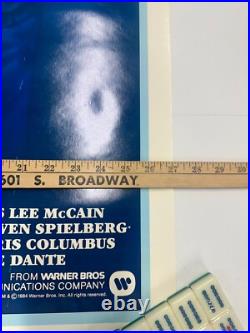 Vtg 1984 GREMLINS ORIGINAL GLOSSY MOVIE POSTER 27x41 WARNER BROTHERS Spielberg