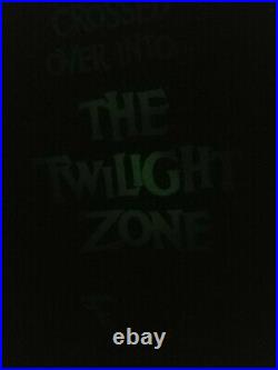 Vtg 1989 The Twilight Zone flocked black velvet glow in the dark TV Movie poster