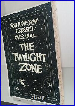 Vtg 1989 The Twilight Zone flocked black velvet glow in the dark TV Movie poster