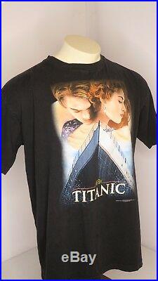 Vtg 1998 TITANIC POSTER SLOGAN Jack Rose Heart of Ocean Movie Promo T-Shirt XL