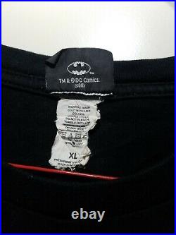 Vtg 2008 Batman The Dark Knight Joker Heath Ledger Movie Promo Poster T-Shirt XL
